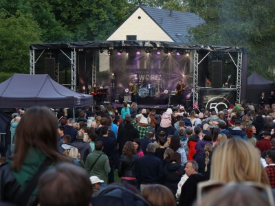 Dworek Białoprądnicki. Koncert gwiazdy przyciągnął tłumy mieszkańców [ZDJĘCIA]