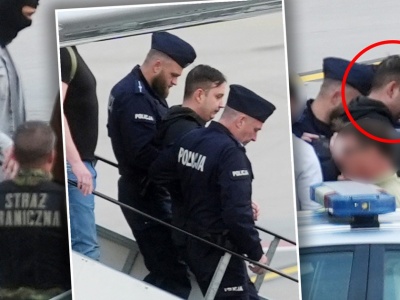 Majtczak z konwojem w Polsce. Mamy zdjęcia z lotniska