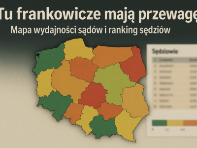Tu frankowicze mają przewagę! Mapa wydajności sądów i ranking sędziów [raport maj 2025]