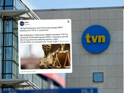 TVN dostało karę za przerwanie Faktów reklamą, stacja tłumaczy się błędem technicznym
