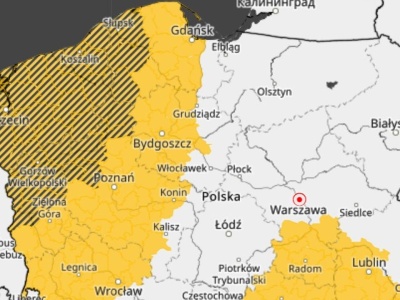 Ostrzeżenia przed burzami i deszczem
