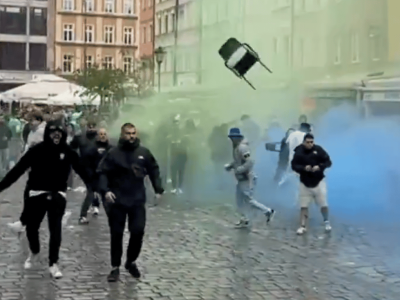 Kolejne starcie kibiców we Wrocławiu. Interweniowała policja [WIDEO]