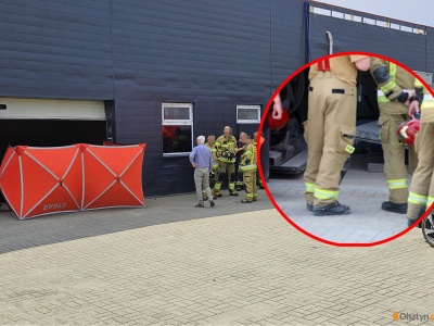 Tragedia w jednym z zakładów pracy w Olsztynie. 49-latek zginął na miejscu [ZDJĘCIA]