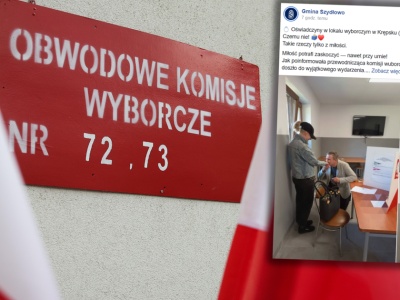 Niecodzienna scena przy urnie. Wyborca nagle padł na kolana