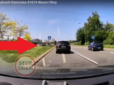 Szokujący rajd po Rzeszowie. Kierowca Forda o mały włos nie potrącił rowerzystów [WIDEO]