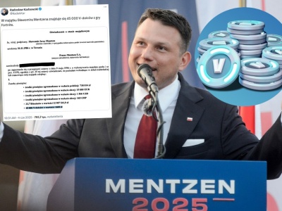 Mentzen w swoim oświadczeniu majątkowym wykazał 45 000 V-dolców o wartości 1600 zł