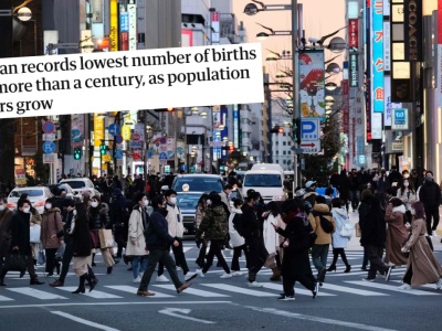 Japonia: dzietność spadła dziewiąty rok z rzędu, nowy rekord kryzysu demograficznego