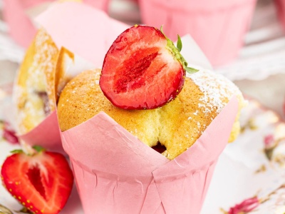 Muffinki z truskawkami