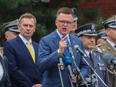 Marszałek Sejmu Szymon Hołownia w Inowrocławiu: Pierwsze Apache już w połowie czerwca