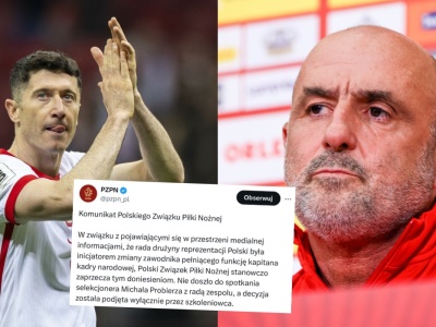 PZPN: decyzja w sprawie Lewandowskiego została podjęta wyłącznie przez trenera