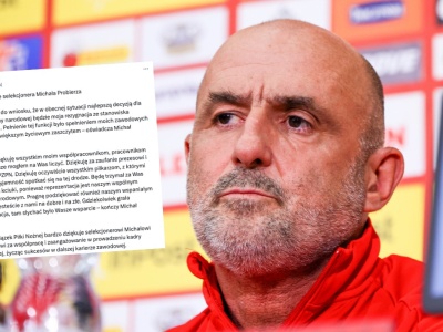 Michał Probierz sam zrezygnował z funkcji selekcjonera polskiej kadry