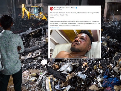 Jeden człowiek przeżył katastrofę samolotu Air India!