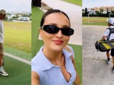 Marina Łuczenko relacjonuje rodzinny czas z mężem i synem na polu golfowym. Tacy to pożyją?