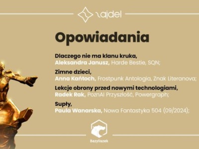 Opowiadania nominowane do Nagrody Zajdla za rok 2024 – bezpłatna antologia na czytniki