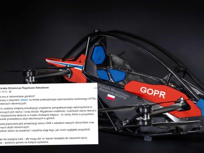 GOPR przetestuje latający skuter, Polak, który go stworzył już pokazuje nowy model