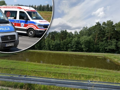 Zatrzymał się na A4 i postanowił wykąpać się w zbiorniku przeciwpożarowym. Koszmarny finał