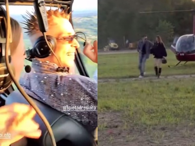 Oki i Bambi przylecieli na koncert helikopterem