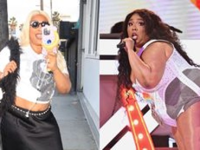 Odchudzona Lizzo szwenda się po West Hollywood w topie z wizerunkiem Janet Jackson. Poznalibyście, że to ona?