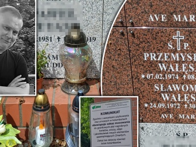 Byliśmy na grobie syna Lecha Wałęsy. Smutny widok. Ten zakaz aż przykuwa wzrok