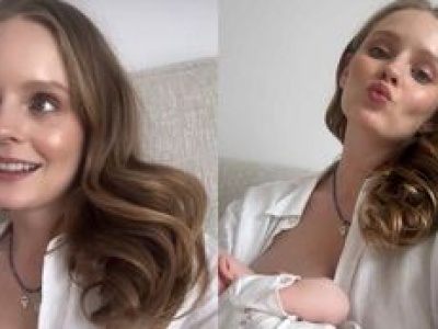 Olga Kalicka karmi córkę piersią i oznajmia, że miesięczna Aniela już ZAGRAŁA w pierwszej reklamie