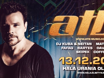 ATB zagra w Olsztynie! Legenda muzyki elektronicznej wystąpi w Hali Urania już 13 grudnia 2025 roku!