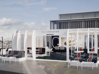 Air France z letnią restauracją na dachu Galerii Lafayette