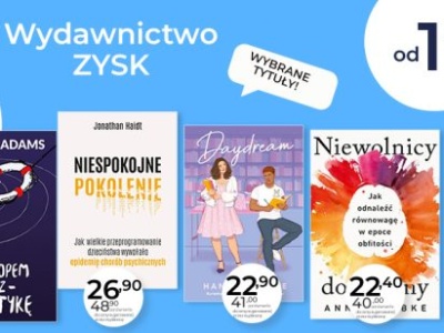 Promocje dnia – 1.07.2025: Zysk, Kryminalny lipiec, Lipcowe zaczytanie, Cline, WasPos, Gerritsen, Parra