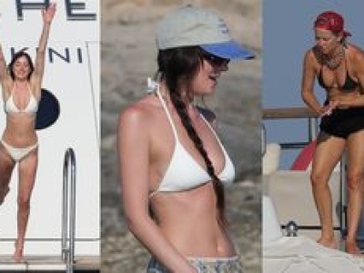 Dakota Johnson i Kate Hudson dokazują na jachcie u wybrzeży Ibizy. Eks Chrisa Martina zachwyciła sylwetką w bikini