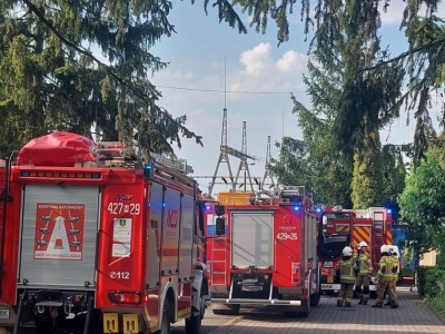 Wybuch i pożar transformatora w Garwolinie. Tysiące ludzi bez prądu