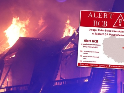 Potężny pożar w Ząbkach. Pilny alert RCB. Sprawa jest bardzo poważna