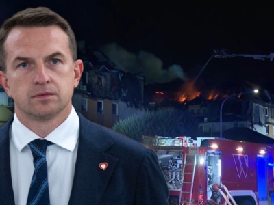 Pożar budynku wielorodzinnego w Ząbkach. Rzecznik rządu zabrał głos