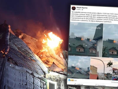 Dramatyczna walka z ogniem. Tak wyglądały pierwsze minuty olbrzymiego pożaru w Ząbkach