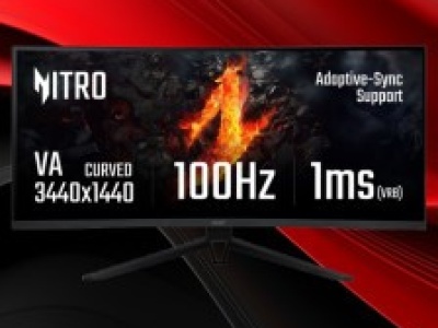 Monitor ACER Nitro (34″, 3440x1440px, 100Hz, 1 ms, Curved) za 888 zł w Media Expert