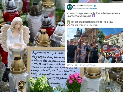 Marsz Milczenia w Toruniu po zabójstwie 24-letniej Klaudii