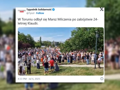 Brutalny atak na 24-letnią Klaudię. Ulicami Torunia przeszedł Marsz Milczenia