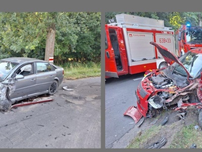 Niebezpieczne zdarzenie z udziałem dwóch pojazdów osobowych