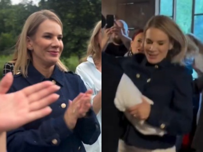 Ze zdumieniem patrzyli na to, co zrobiła Nawrocka. Takiej jeszcze jej nie widzieliśmy