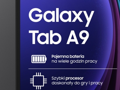 Bardzo tani tablet Samsunga - model Galaxy Tab A9 z 64 GB pamięci za 399 zł (rabat 400 zł)