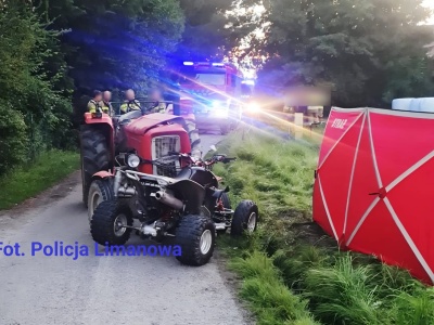 Wypadek quada i śmierć na drodze w Lubomierzu
