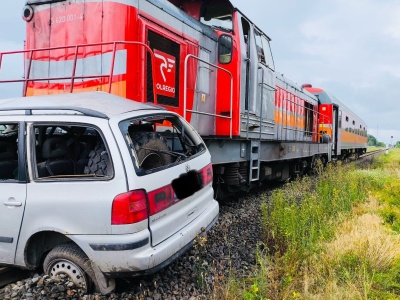 Wypadek na przejeździe pod Łomżą. Zginął kierowca