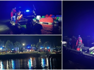 Nocna akcja WOPR-u nad Jeziorem Rożnowskim [ZDJĘCIA]