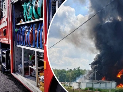 Pożar w zakładzie chemicznym w Sochaczewie. Słup dymu nad miastem