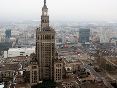 Historia Pałacu Kultury i Nauki. Wzorowano go na wieżowcach amerykańskich