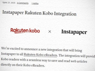 Instapaper zamiast Pocketa – świetna wiadomość dla użytkowników Kobo!