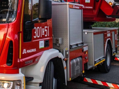 Pożar samochodu na autostradzie A4. W środku matka z trójką dzieci