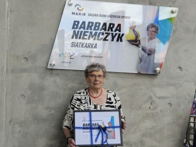 Barbara Niemczyk w Galerii Sław Łódzkiego Sportu. Uroczyście odsłoniła swoją tablicę [ZDJĘCIA]