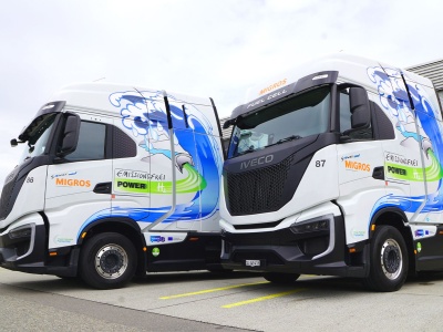 Dwa wodorowe ciągniki Iveco S-eWay FCEV dla szwajcarskiej sieci supermarketów