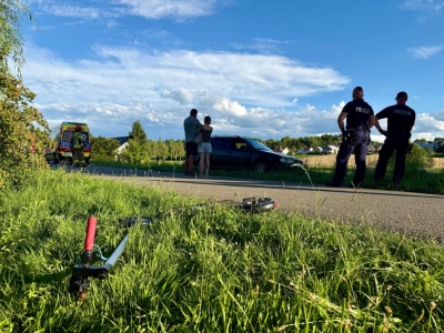 Wypadek 15-latki na hulajnodze elektrycznej. Brak kasku, konieczny lot śmigłowcem