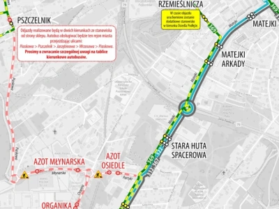 Zmiany w kursowaniu autobusów. Zamknięcie ulicy Młynarskiej