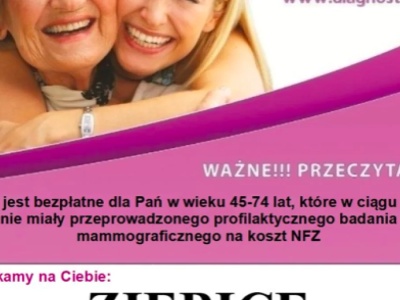 Ziębice. Mammobus pod Biedronką. Ratuj życie. Sprawdź piersi za darmo